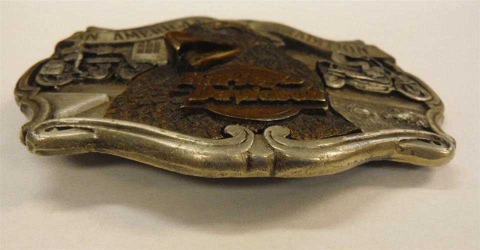 1987 Harley Davidson 4x5" An American Tradition Ltd Ed 535/3000 Belt Buckle col1 - Изображение 2 из 4