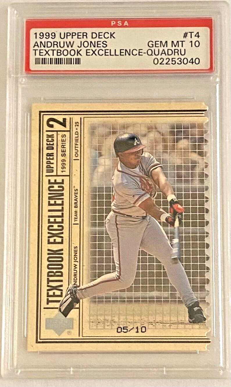 1999 Upper Deck Textbook Excellence Andruw Jones T4 PSA 10 1/1 Rare Gem Mint