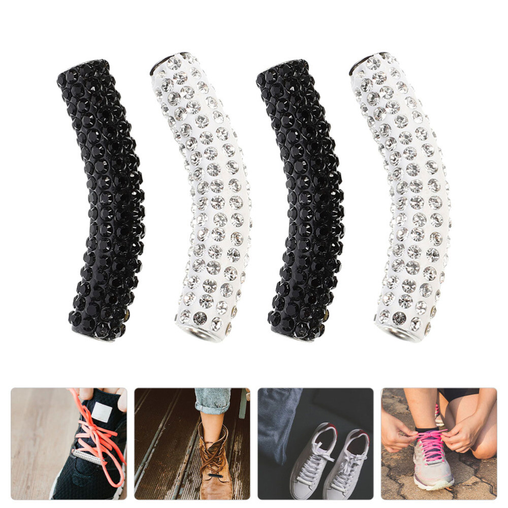 APL 4 Pezzi Laccio per Scarpe Fibbia Decorativa Abbellimenti Clip Strass