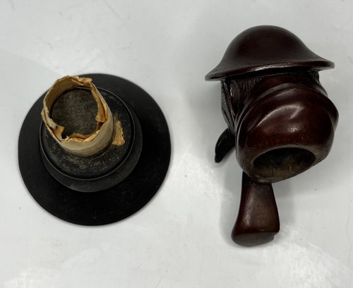 Antikes 3" Bruce Bairnsfather 'Old Bill' Automobil Maskottchen C. 1919 - Bild 7 von 7
