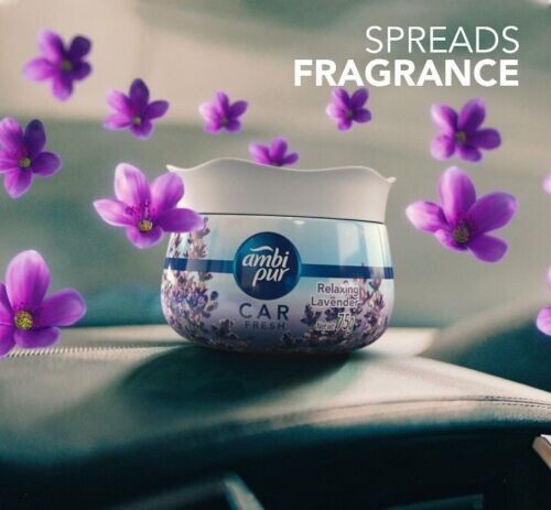Ambi Pur Car Freshener Gel, Relaxing Lavender,refreshing scent continuously 75g - Picture 3 of 5