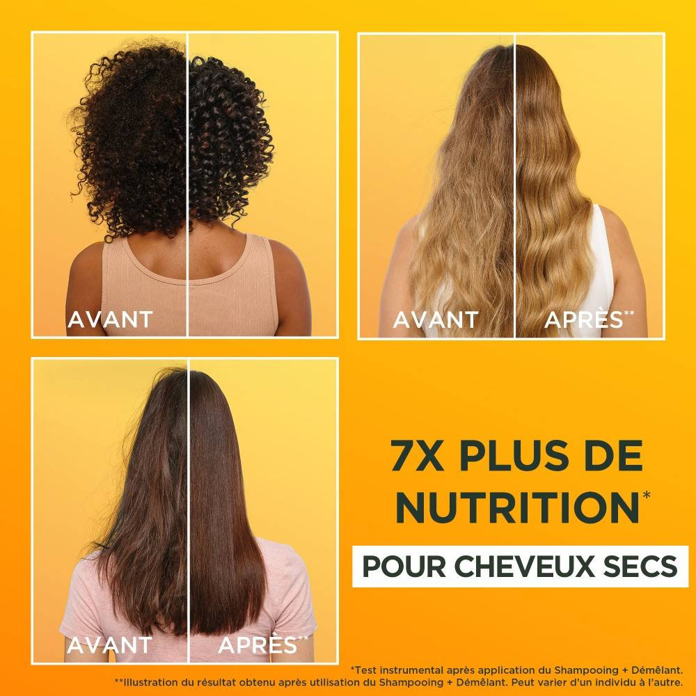 Shampooing Garnier banane 350 ml rituel douche cheveux secs lot de 6 - 3