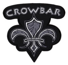 Crowbar Patch Embroidered Sew On Band Gray Logo American Sludge Doom Metal