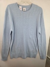 Gap Men's Medium Light Blue Shadow CashSoft Ribbed Crewneck Sweater NWT 69.99