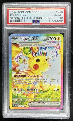 2024 Pokemon Surging Sparks Pikachu Ex #238/191 PSA 10 GEM MINT