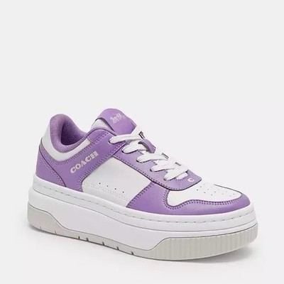NWT Coach Platform Sneaker In Signature Jacquard Iris/Optic White