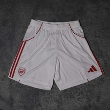 Adidas Arsenal FC 25/26 Home Soccer Shorts Men's L White Red Gunners NWT JI9515