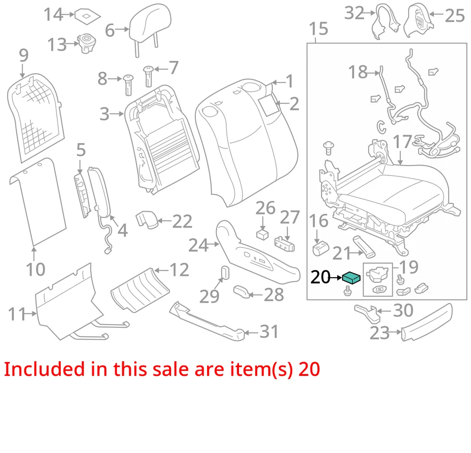 Se adapta a 14-19 INFINITI Q70 Q70L asiento eléctrico conductor delantero cuero negro ver fotos Foto 4 de 4