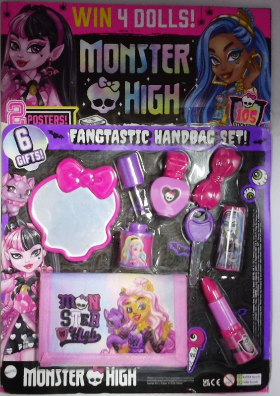 Monster High magazine #19 2026 Comic, Recipe +Fangtastic Handbag set & Stickers