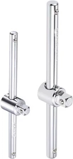 1/4" and 3/8" Drive Sliding Wrench Breaker Bar T-Handle Socket Hand Tool 2Pcs