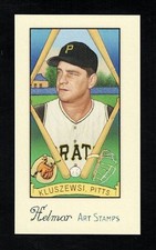 TED KLUSZEWSKI -Rare HELMAR Art Stamp UNPERFORATED PROOF ERROR Card- 1.5