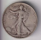 1937-P WALKING LIBERTY HALF DOLLAR 90% SILVER PHILADELPHIA .50¢ UNITED STATES