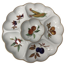 Royal Worcester EVESHAM GOLD Crudite Appetiser Dish Large 34cm Dish Vintage VGC