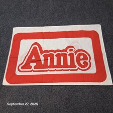 Little Orphan Annie Spellout Throw Pillow Case Red White 1987 22x15