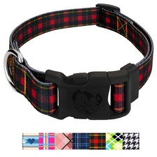 Country Brook Petz  Deluxe Dog Collar - Plaid and Argyle Collection - U.S.A.