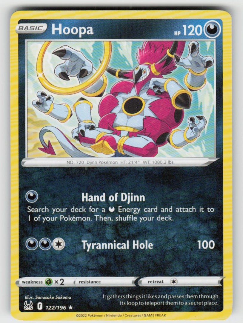 Hoopa 122/196 Rare Lost Origin Near Mint