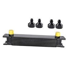 Oil Cooler, 10AN Stacked Plate Transmission Engine Cooler Universal 7 Row