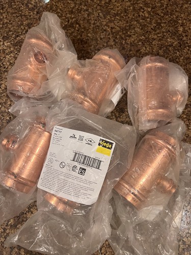 Bundle of 6 units - ProPress 2x2x3/4 Viega Copper Tee Fitting Lead-Free