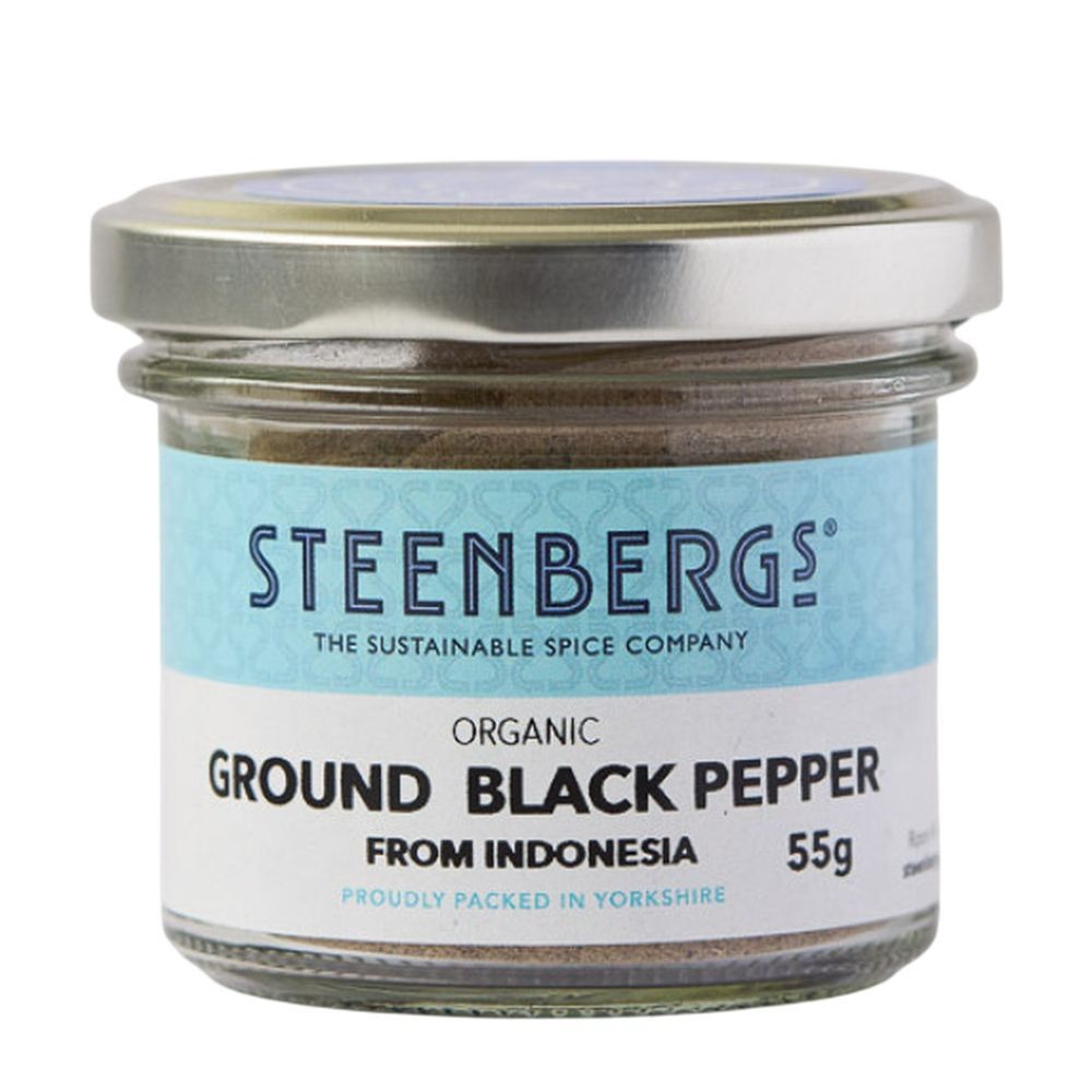 Steenbergs Organic Ground Black Pepper 55g Premium Spice
