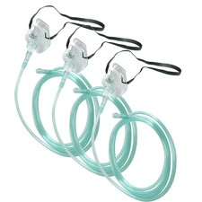 3 Pack Pediatric Oxygen Mask for Face with 7 Ft Tube, Kid Oxygen Mask with Ad...