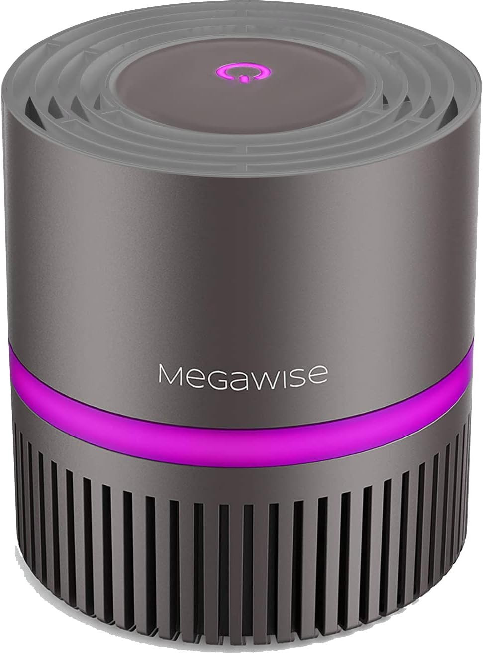 MEGAWISE H13 True HEPA Air Purifier Filter w. Activated Charcoal Black-silver
