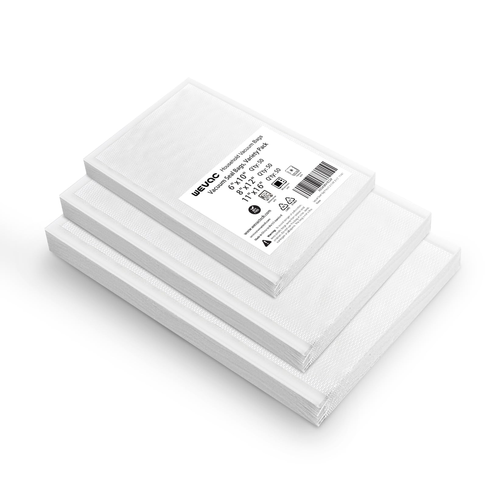 2024 New Vacuum Seal Bags 6x10 8x12 11x16 150 Count Precut