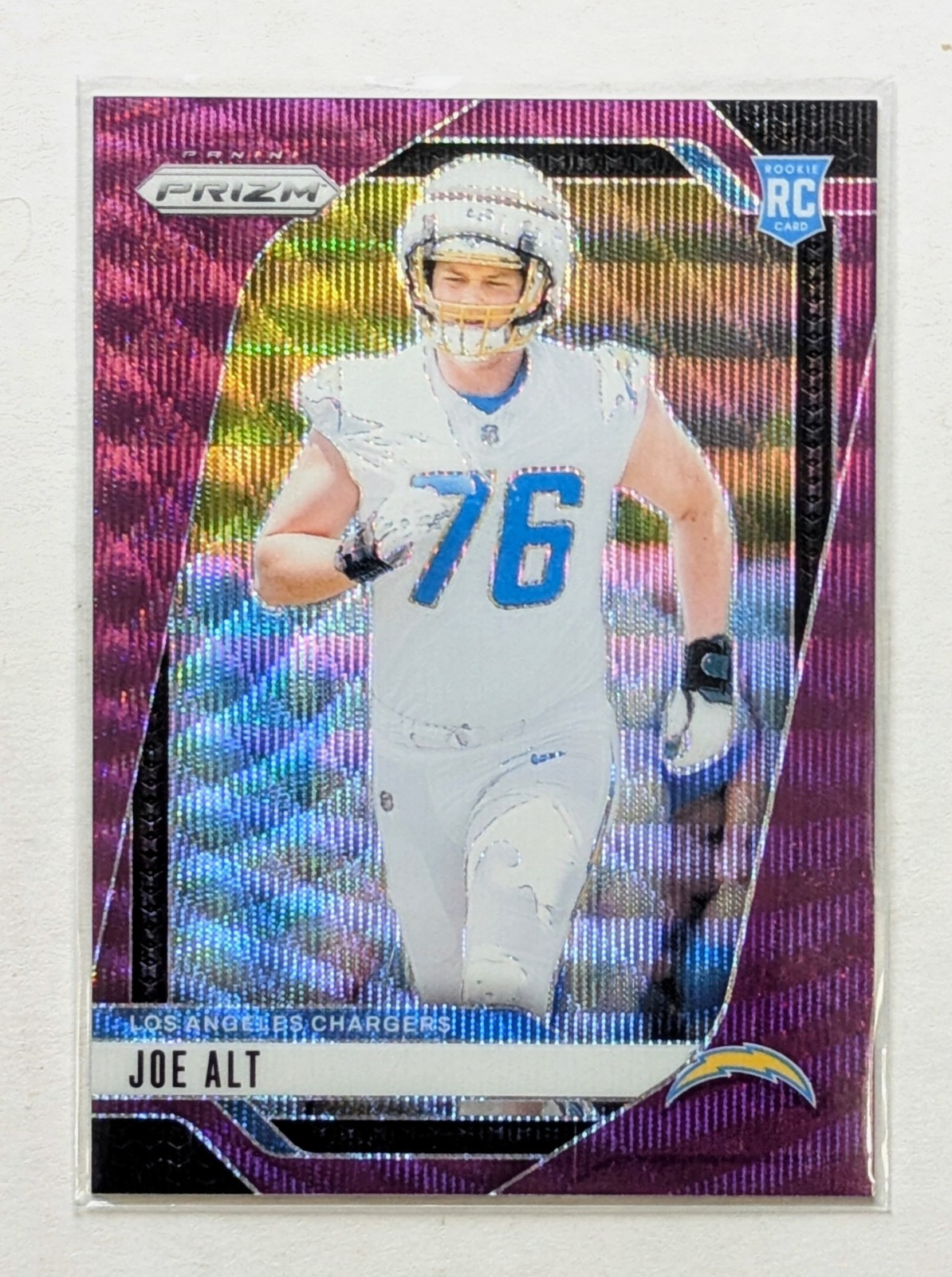 2024 Panini Prizm Joe Alt Purple Wave Prizm /99 RC #353 Los Angeles Chargers