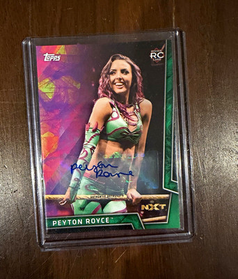 2018 Topps WWE Women s Division Peyton Royce RC Green Auto 121/150 #42