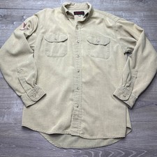 DRIFIRE Shirt Mens MD Khaki Tan TECGEN FR Flame Resistant CAT 2 Work Twill