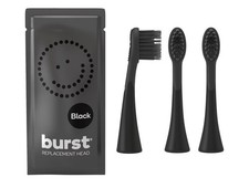 2 Pack Burst Sonic Electric Toothbrush Replacement Head Black * BRAND NEW SEALED