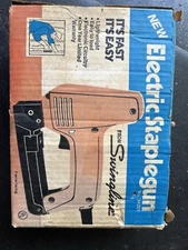Vintage Swingline Electric Staple Gun Corded Model 34201 Made in USA W/Box Works