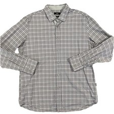 Boss Hugo Boss Black LabelReg Fit Button Up Long Sleeve Shirt Men  s XL Grey