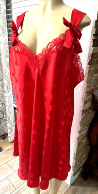 SISSY Solange  RED 26/28 VALENTINE DAY HEARTS LACE BABYDOLL scx