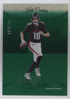 2024 Panini Prestige Xtra Points Green Premium 111/199 Kirk Cousins #10 1h50