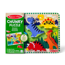 Melissa  Doug Dinosaur Wooden Chunky Puzzle 7 pcs 