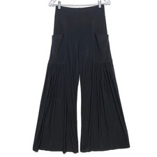 Joseph Ribkoff Flare Wide Leg Pockets Black Pull On Stretch Pants Womens 4 Crepe