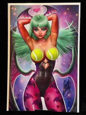 Zirty Girlz Comic ''Morrigan  Topless Signed by Anna Zhuo