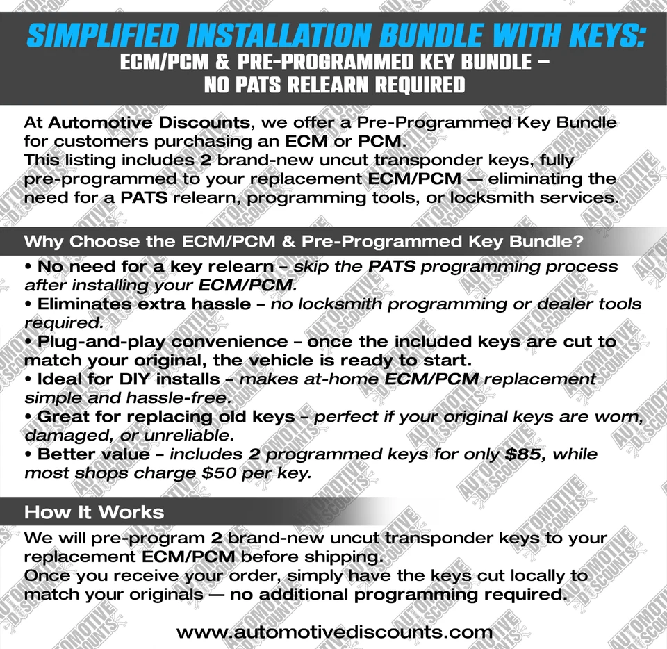 2005 Ford F150  5.4L 4X4 5L3A-12A650-ATD  PCM ECU ECM PLUG & PLAY W/KEYS - Image 3 of 4