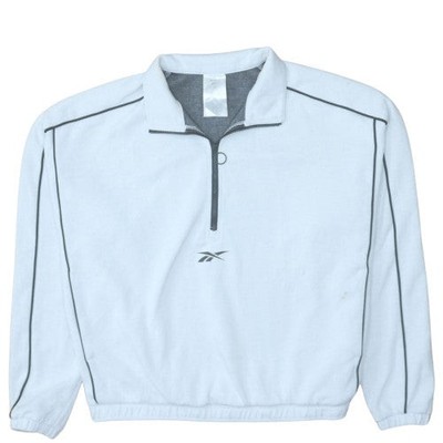 Reebok Pullover Sweatshirt Damen hellgrau 1/4 Zip M