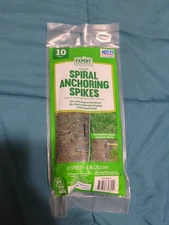 2 packs Expert Gardener 8-inch Spiral Anchoring Spikes 10Ct New In Package 