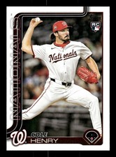 2025 Topps Update #US186 Cole Henry Rookie Washington Nationals