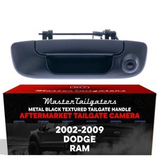For Dodge Ram 2002-2009 Black Metal Tailgate Handle with Backup Camera