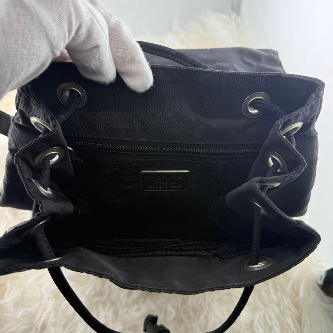 Prada Test Nylon Drawstring Backpack Black Lightw… - image 3