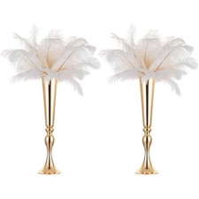 2 Pack 21.9" Gold Metal Trumpet Vase Wedding Table Centerpiece Decor
