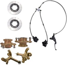 Front Steering Spindle 4 Stud Wheel Hub Hydraulic Brake Calliper ATV GoKart Quad