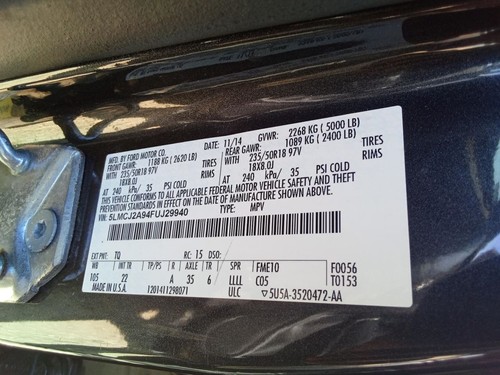 Driver Left Front Knee Without Adaptive Suspension Fits 15-19 MKC 807835 - Foto 8 di 8