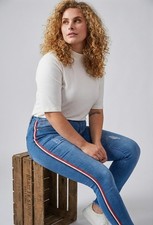 High Waisted Jeans Denim Womens Ladies Black Blue Skinny Stretch Leg Pants Size