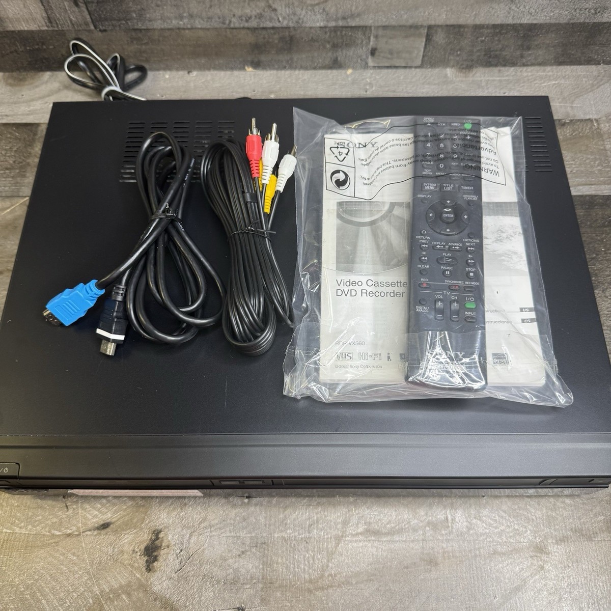 Sony RDR-VX DVD Recorder VHS VCR Combo 1080P w Remote Tested A+