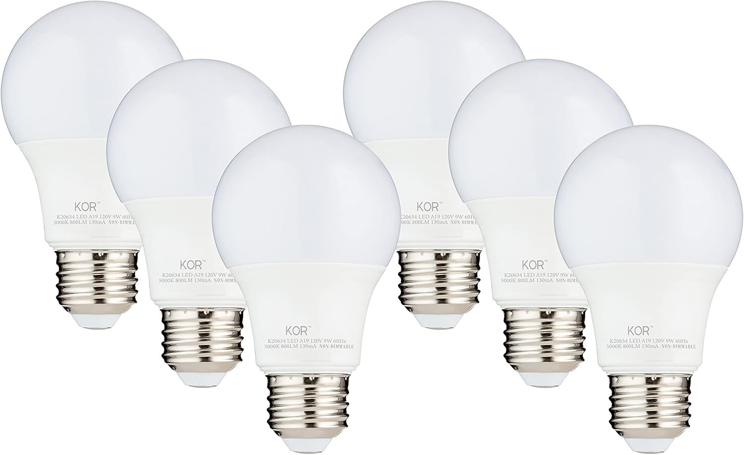 60w 3/4000k Crystal Clear Cool White Color 6 Pack