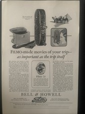 Vintage 1928 Bell  Howell Filmo 70 Ad Advertisement